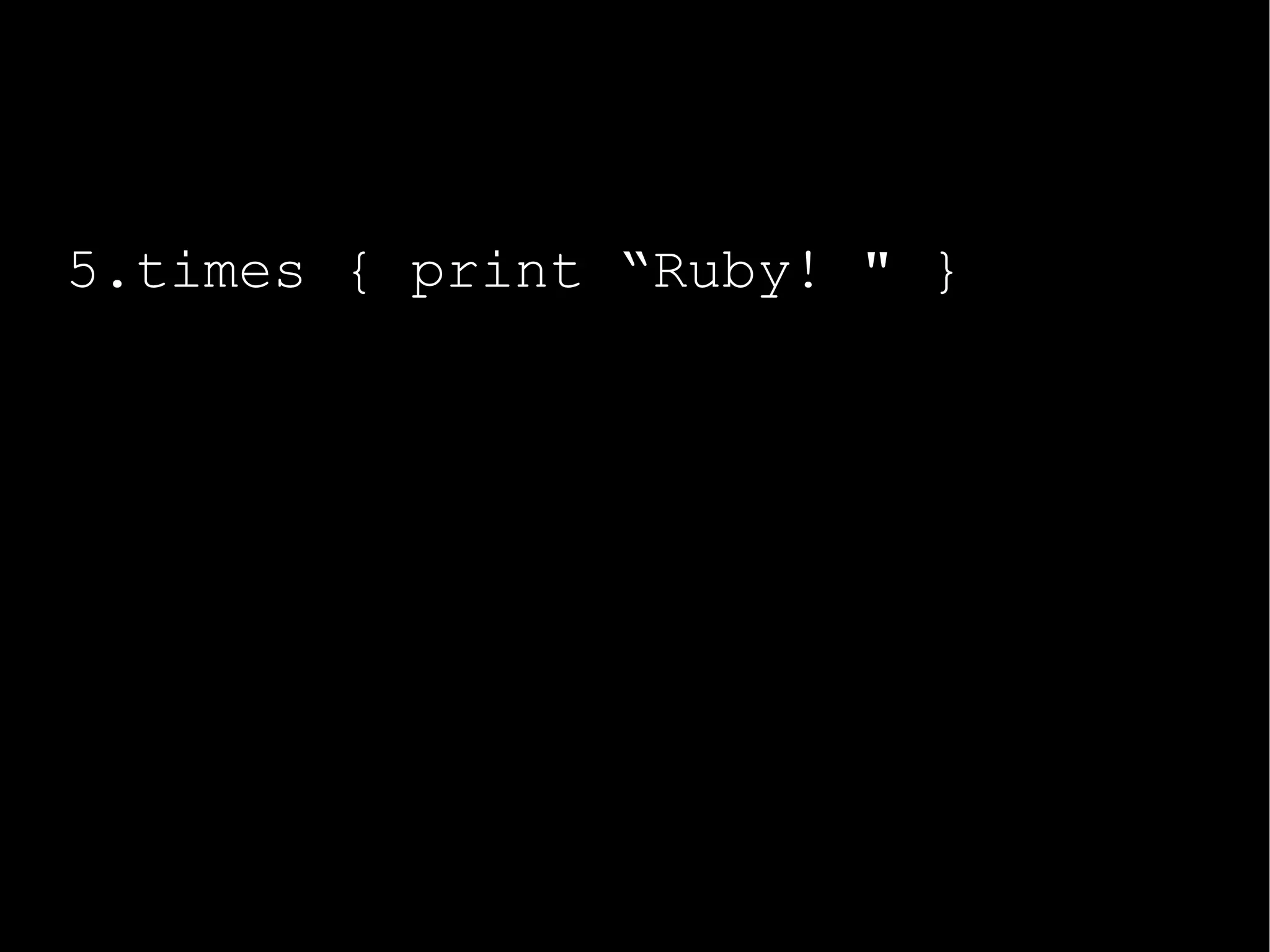 Ruby An Introduction