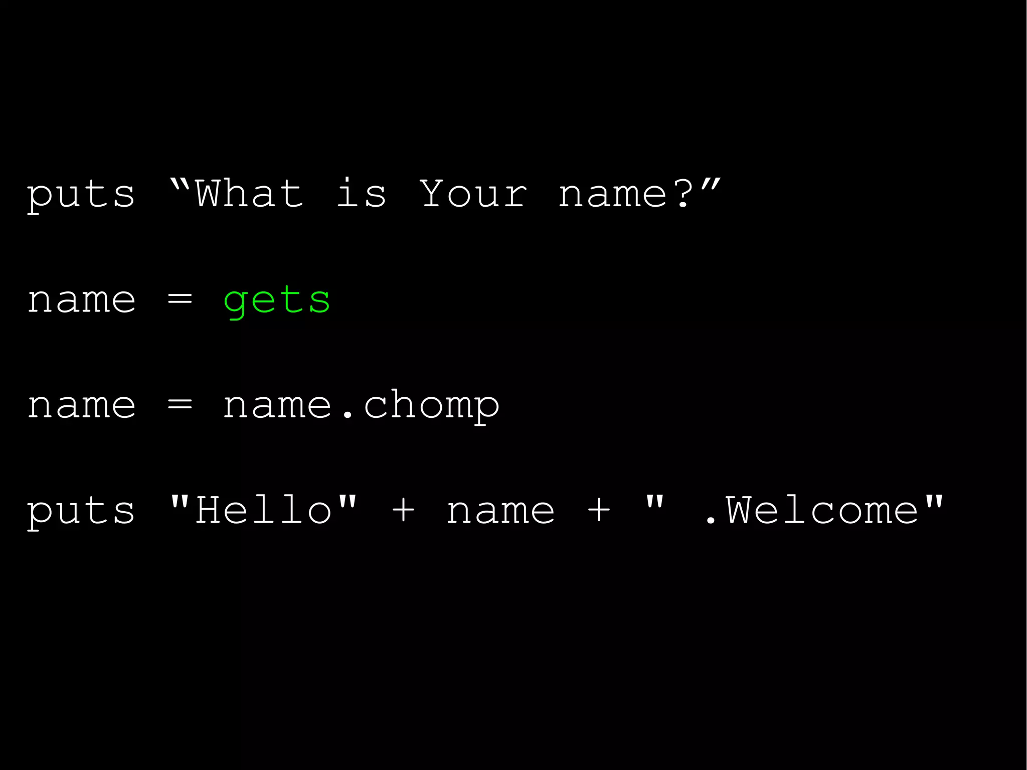 Ruby An Introduction