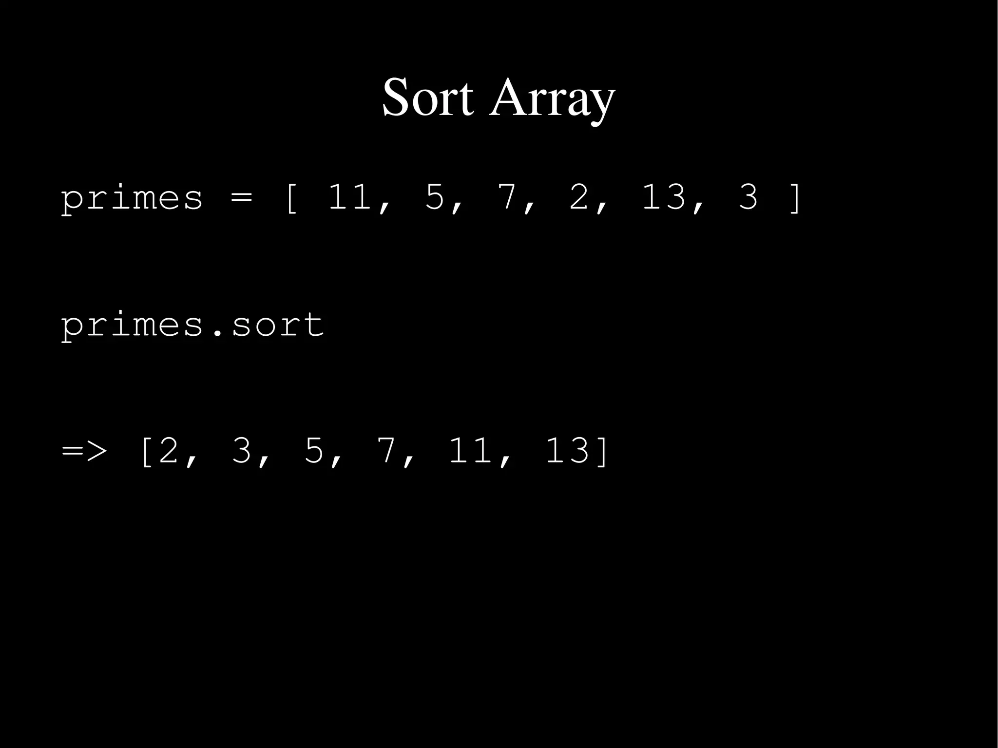 Ruby An Introduction