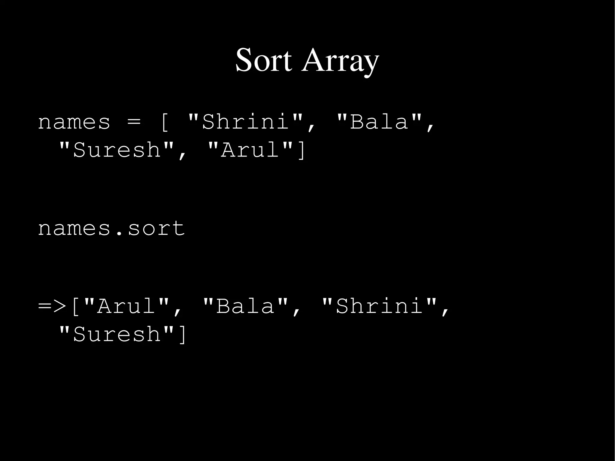Ruby An Introduction