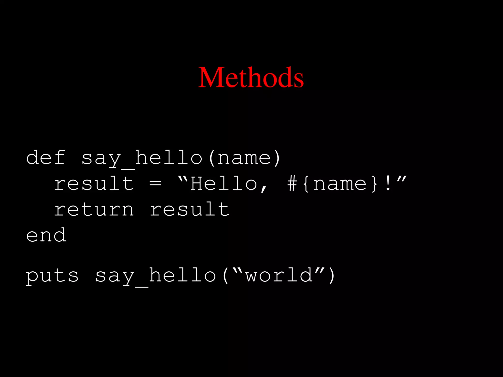 Ruby An Introduction