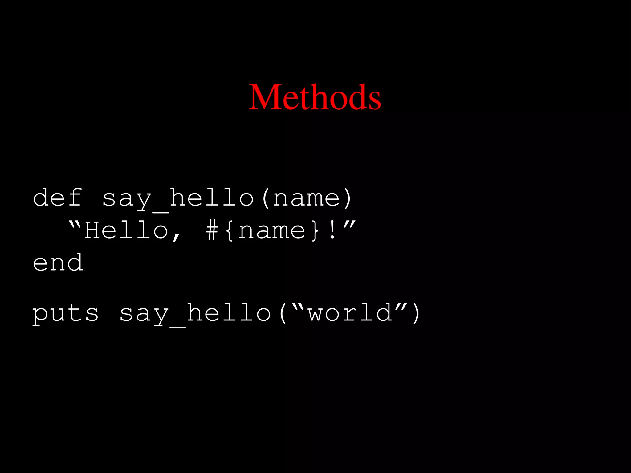 Ruby An Introduction