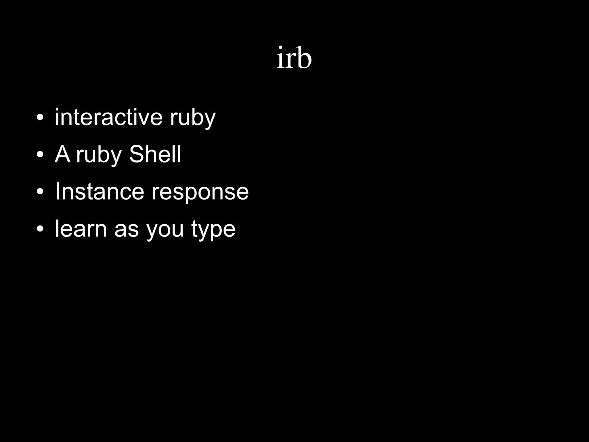 Ruby An Introduction