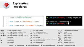 Expressões 
regulares 
 