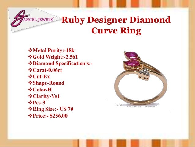 Buy Ruby designer diamond curve ring