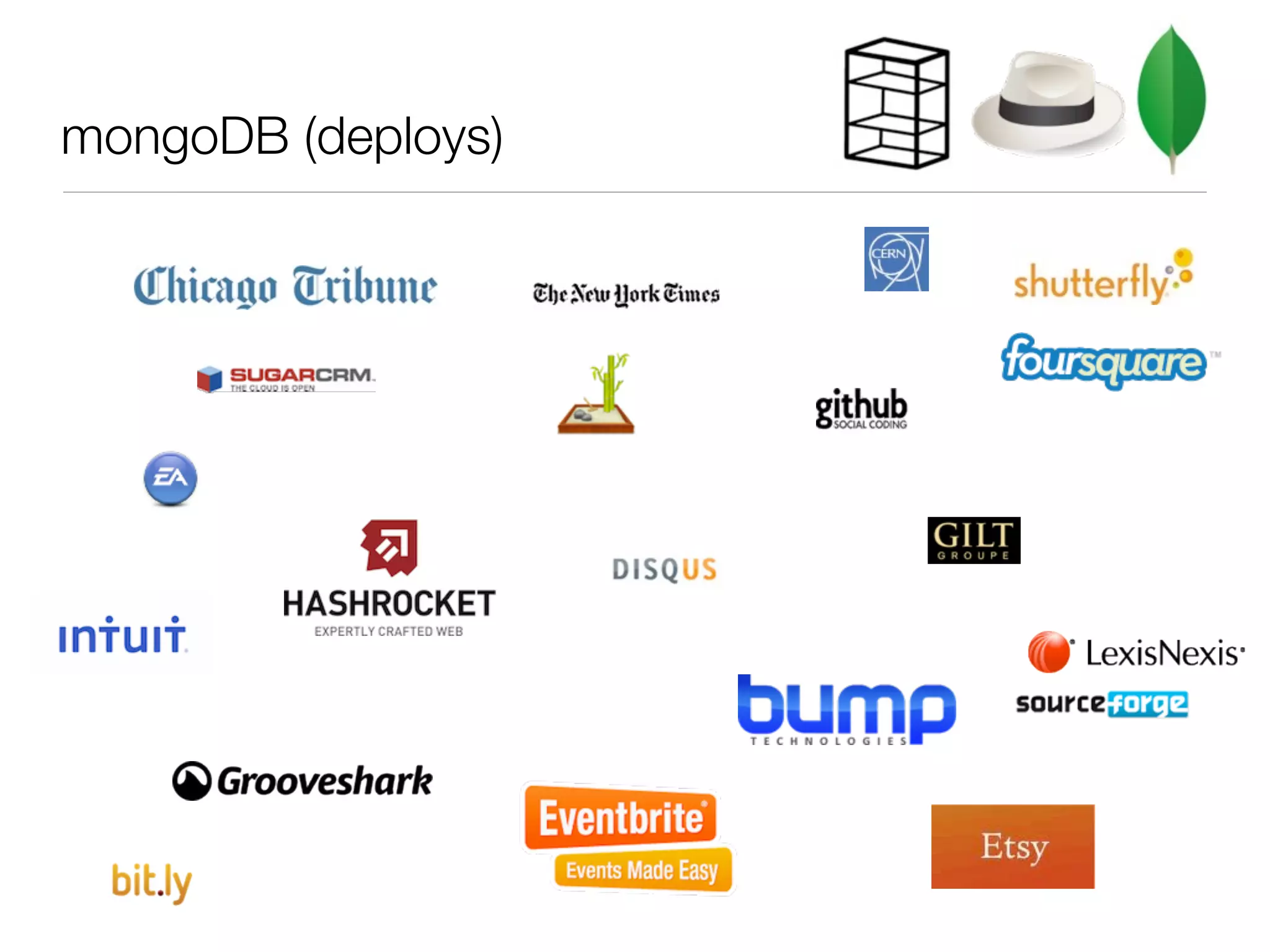 mongoDB (deploys)
 