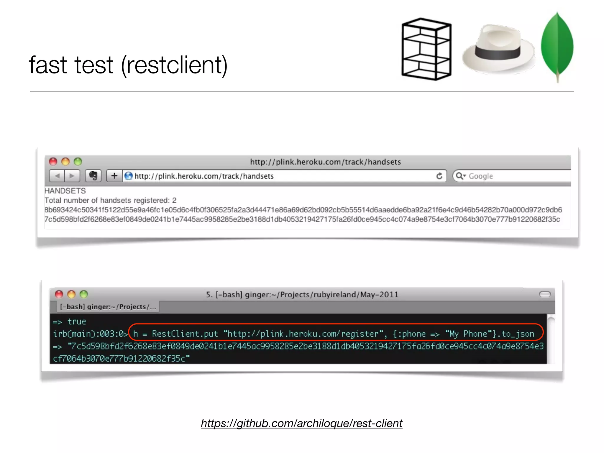 fast test (restclient)




                   https://github.com/archiloque/rest-client
 