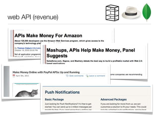 web API (revenue)
 
