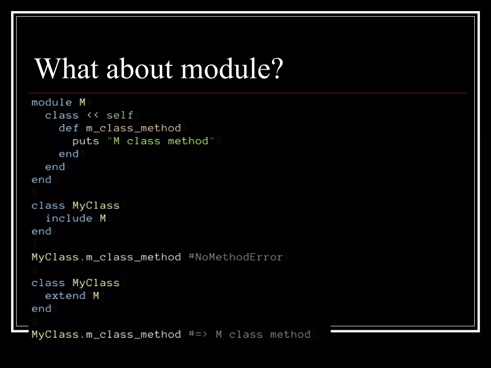 What about module? 