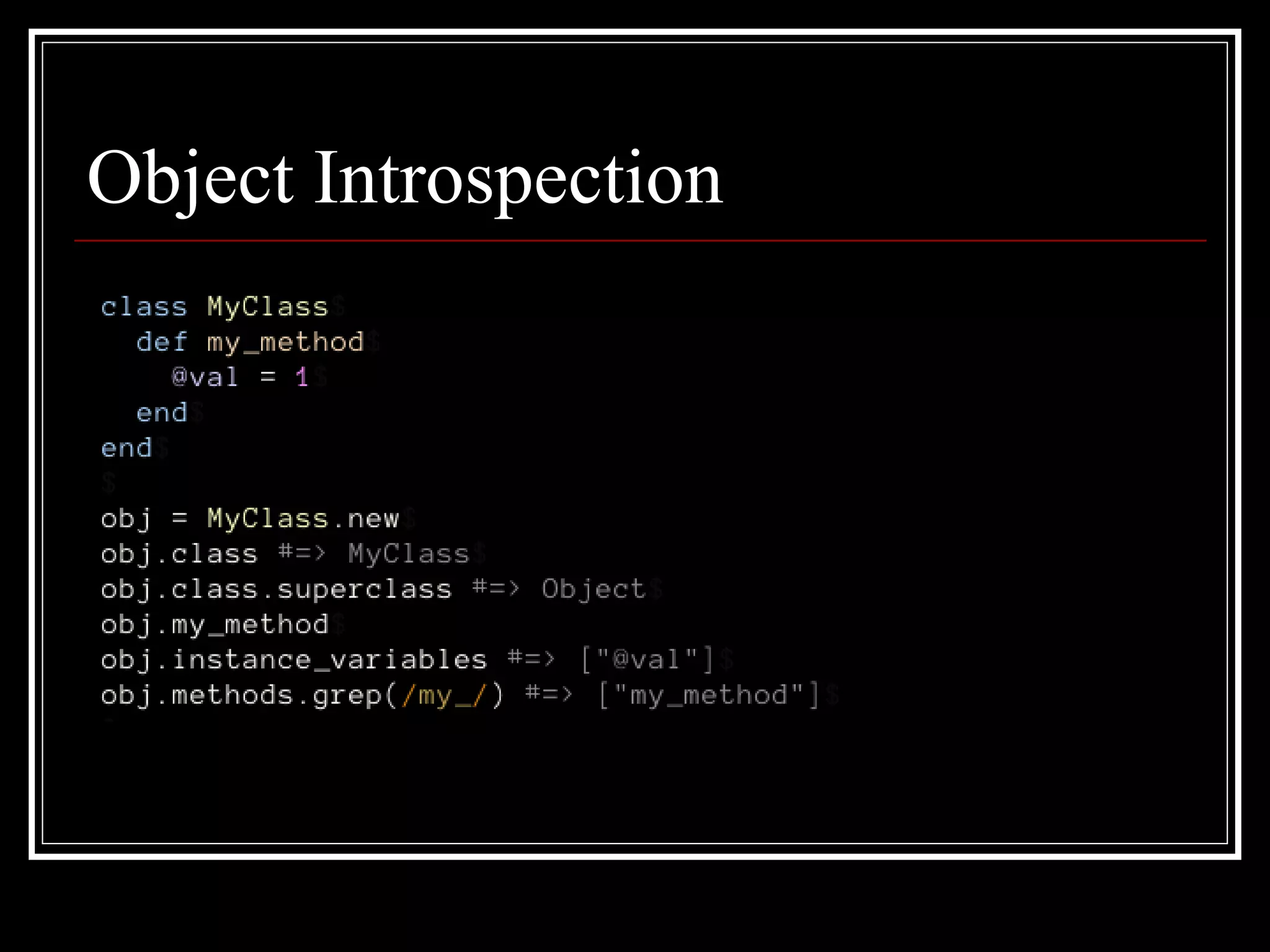 Object Introspection 