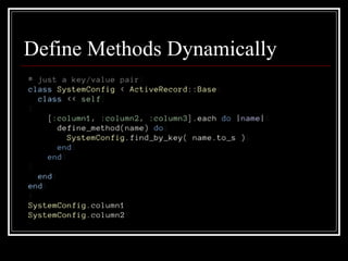 Define Methods Dynamically 