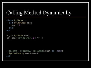 Calling Method Dynamically 