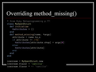 Overriding method_missing() 