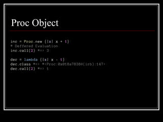 Proc Object 