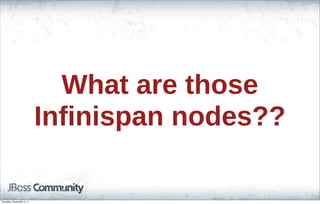 What are those
Infinispan nodes??
Thursday, November 3, 11
 