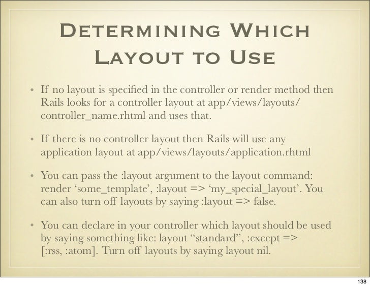 Determining Which Layout To Use