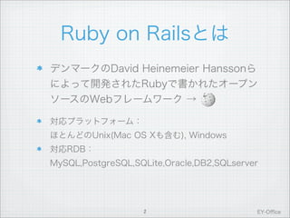 Ruby on Rails導入に付いて