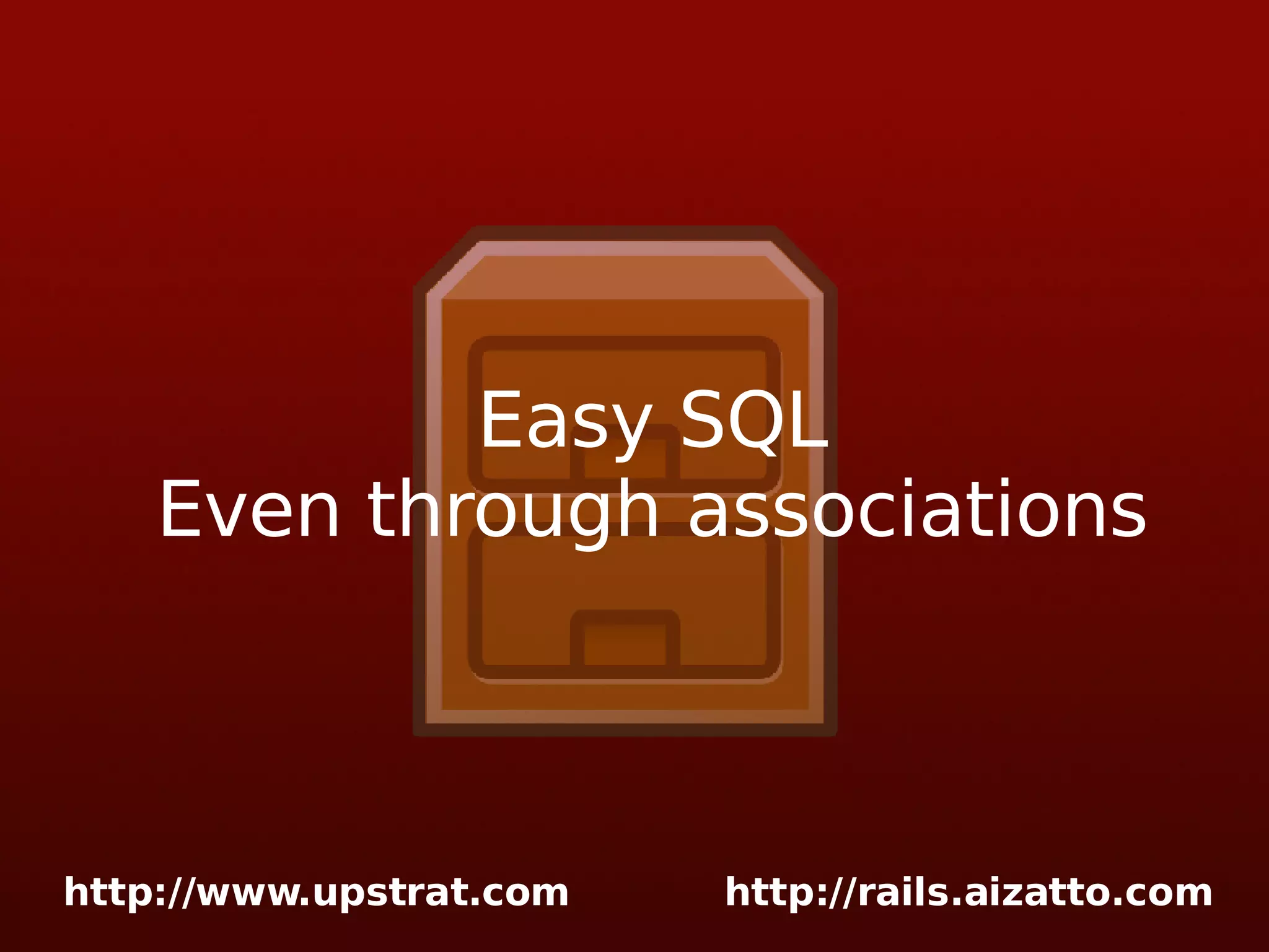 Easy SQL Even through associations 