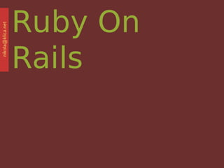 Ruby On Rails // retrospektiva