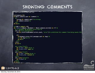 SHOWING COMMENTS
1307643
Saturday, November 20, 2010
 