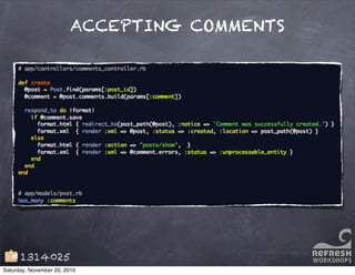 ACCEPTING COMMENTS
1314025
Saturday, November 20, 2010
 