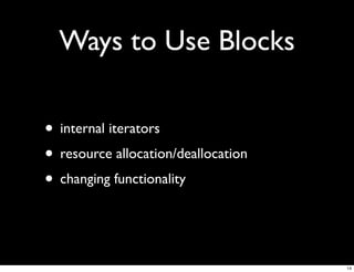 The Ruby Programming Language - Ryan Farnell