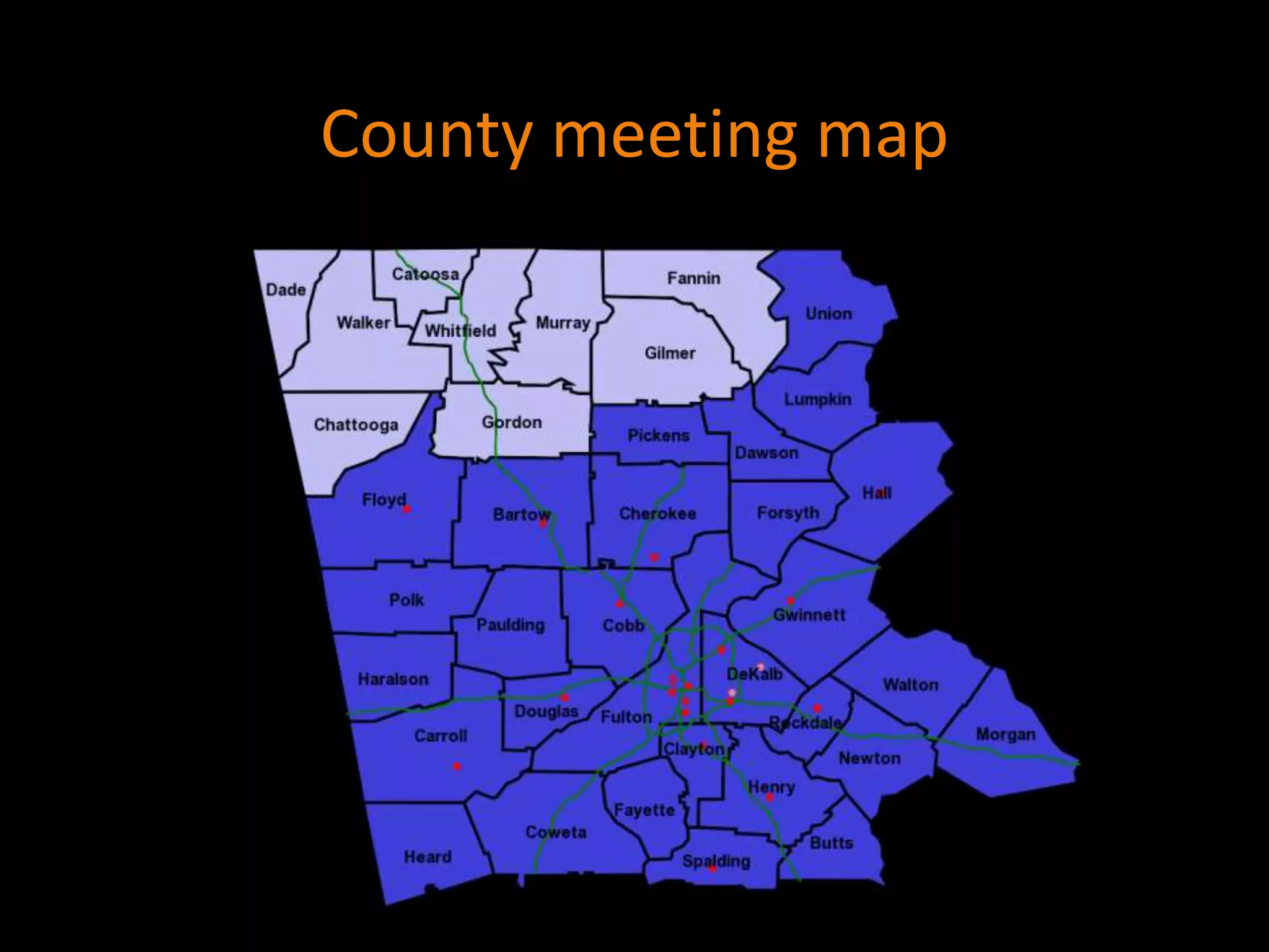 County meeting map
 