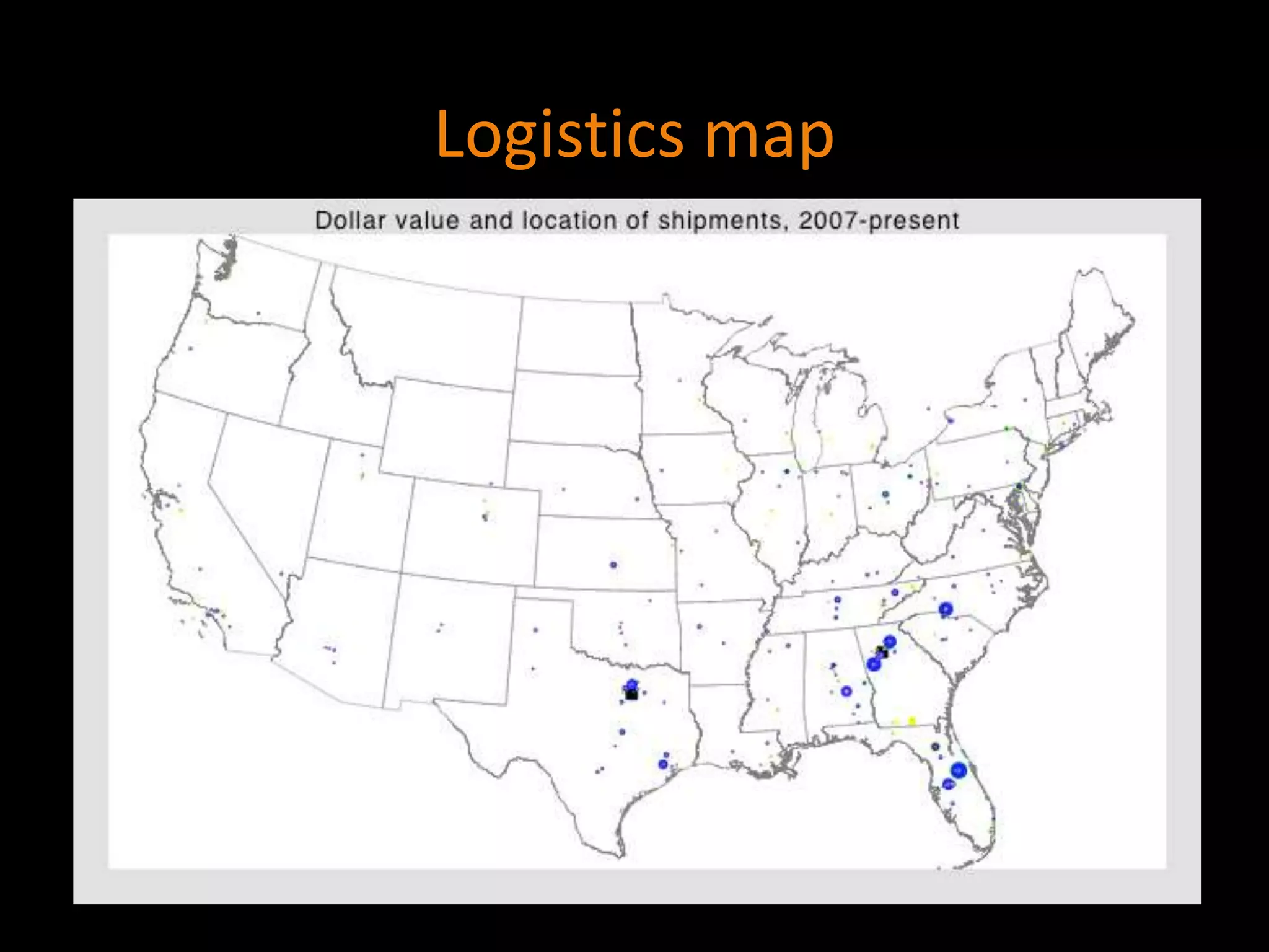 Logistics map
 