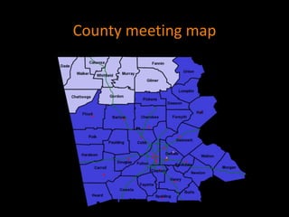 County meeting map
 