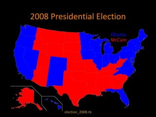 2008 Presidential Election
election_2008.rb
 