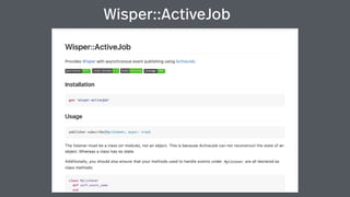 Wisper::ActiveJob
 
