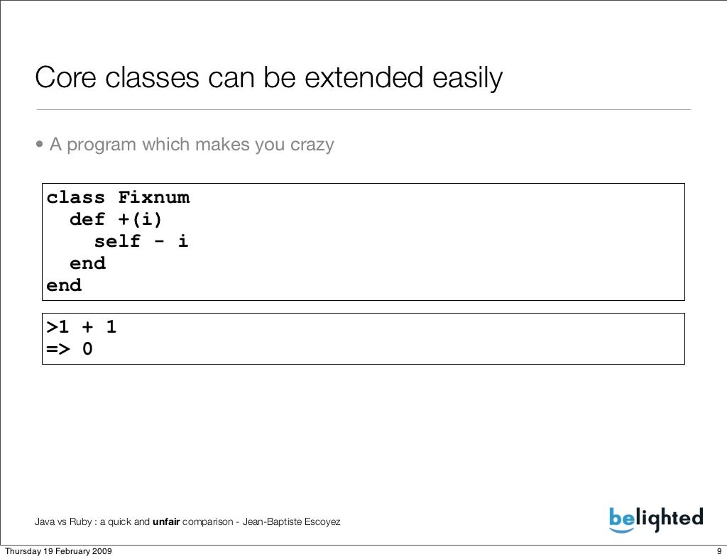 Core classes can be extended