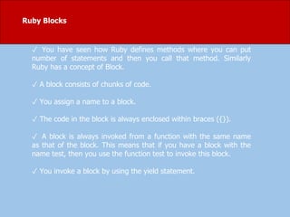 Ruby basics | PPTX