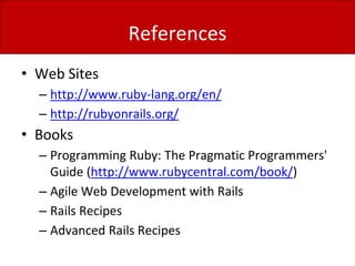 Ruby basics | PPTX