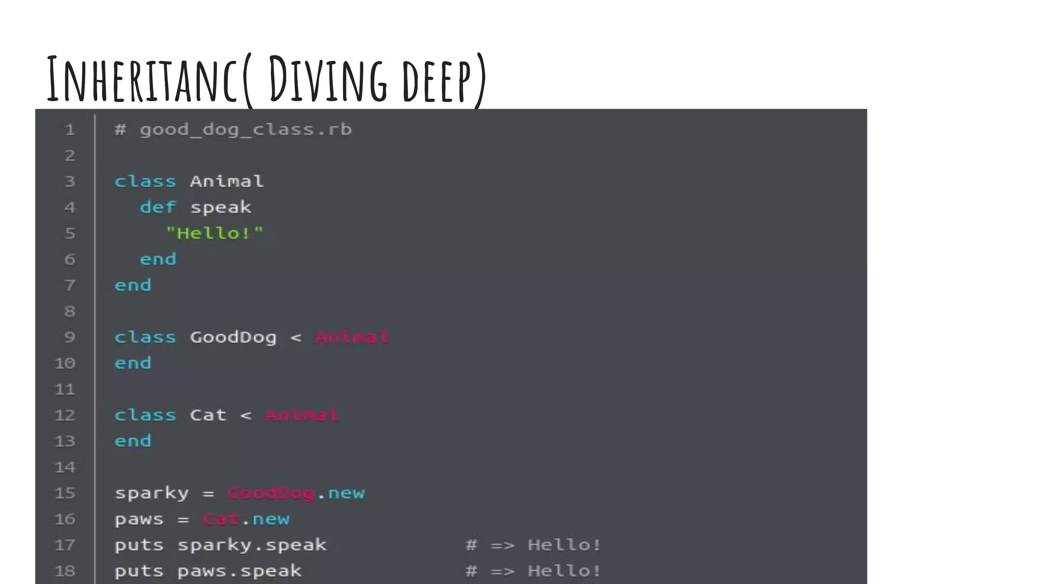 Inheritanc( Diving deep)
 