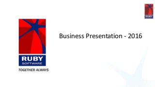 Business Presentation - 2016
 