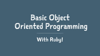 Ruby Classes | PPT