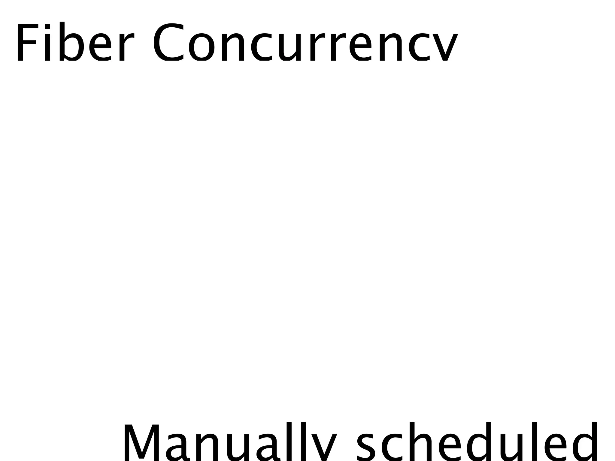Fiber Concurrency




    Manually scheduled
 