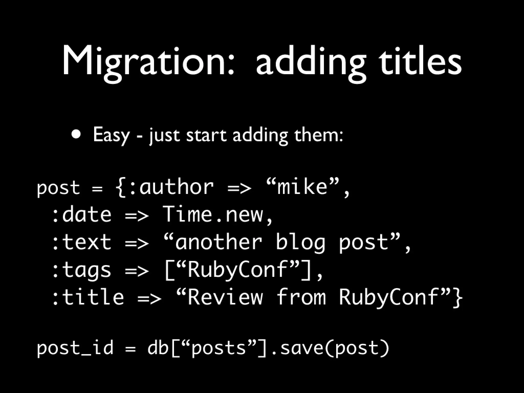MongoDB at RubyConf