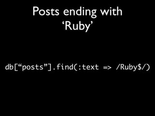 MongoDB at RubyConf