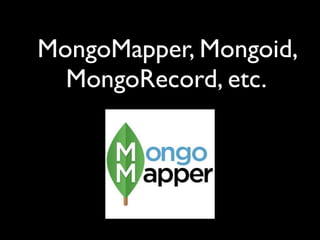 MongoDB at RubyConf
