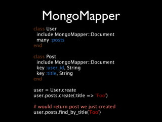 MongoDB at RubyConf