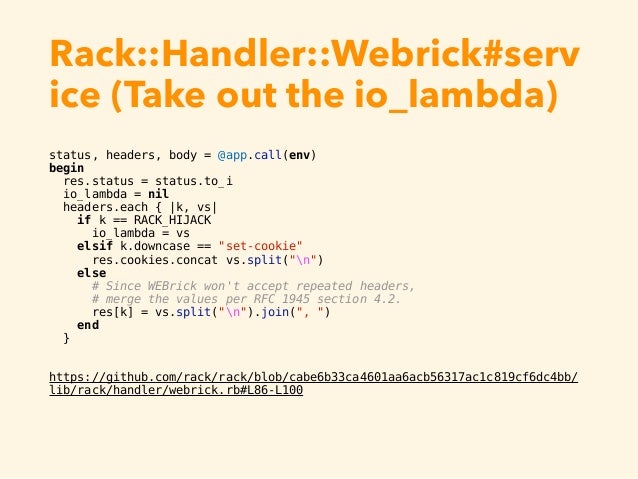 What Is Rack Hijacking Api Rack Handler Webrick Serv