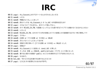 Powered by Rabbit 0.6.1
IRC
60/97
 