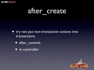 ruby on rails pitfalls