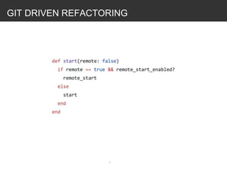 GIT DRIVEN REFACTORING

 