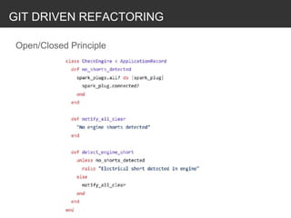 GIT DRIVEN REFACTORING
Open/Closed Principle
 