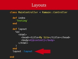 Ramaze - The Underrated Ruby Web Framework