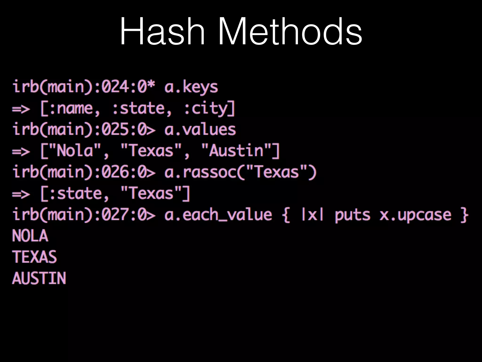 Hash Methods