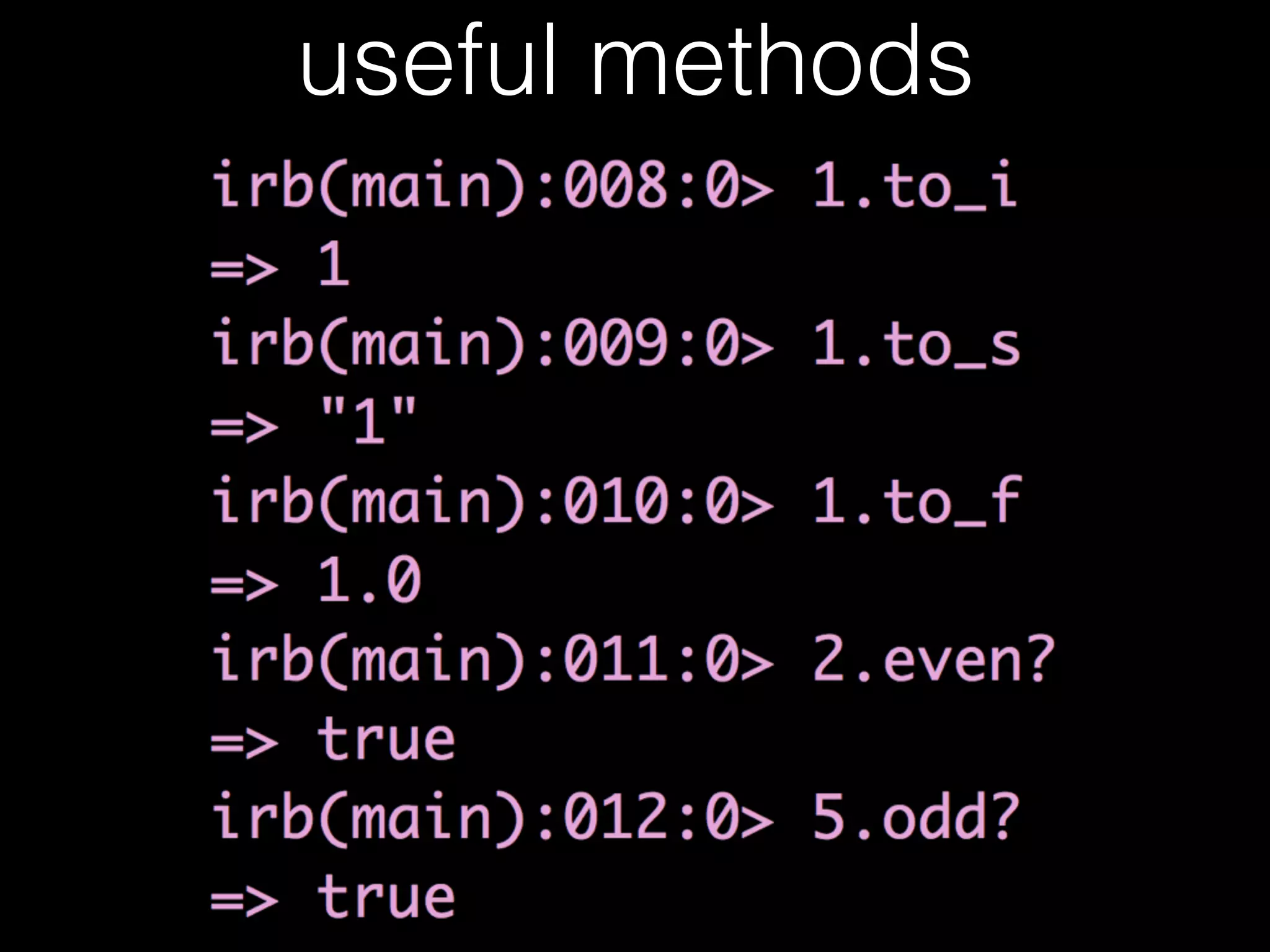 useful methods